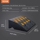 Rubber Curb Ramp 15.2 cm Rise Height Sidewalk Curb Ramp, 37 cm Width 49.1 cm Length Driveway Ramp V952-SJDLYPDGB1197GOBVV0