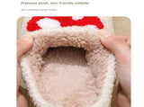 Mushroom-Themed Plush Slippers & Bubble Fleece Throw Blanket Set A Cozy, Warm Winter Home Gift V888-ELOSUNG54129