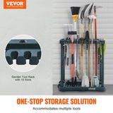 VEVOR Garden Tool Organizer, 10 Slots, Yard Tool Tower Rack for Garage Organization and Storage, V952-CKGJSNJSLCRS3T4IOV0