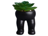 3PCS Artificial Succulent Plants in Ceramic Pots Modern Cute Human Shaped Decorative Fake Succulents V1294-YM0901-3115240022311