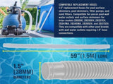 Heavy Duty PE Pool Sand Filter Connecting Pipe, Flexible Swimming Pool Hose for Sand Filter System, V1192-AZ-W-24089