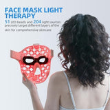 Red Light Therapy for Face, 850nm NIR LED Mask for Daily Beauty Routine 8 Modes Light Therapy Mask, V1107-110-76619