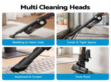 Devanti Cordless Vacuum Cleaner with Auto-Empty Dust Station, 18kPa Powerful Suction 1.05kg VAC-CL-V1P-GY