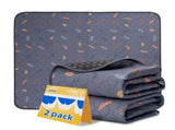 2-Pack Reusable Dog Urine Pads Dog Pee Pads Absorbent Dog Pads Dog Training Pads - Dark Gray / V1107-137-18436-DKG-24IN