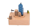 Beech Music Box Building Architectural Style Innovative Musical Box for Gift Home Office V1294-YM0901-3115210105711