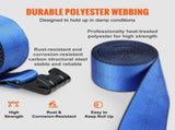 Winch Straps, 10.2 cm x 9.1 m, 2.7T Load Capacity, 8.2T Breaking Strength, Truck Straps with Flat V952-PGJPDLS4INCH3LGJKV0
