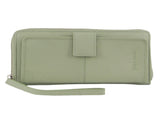 Pierre Cardin Womens Leather Zip Around Wallet RFID Blocking w/ Wristlet in Jade Green V563-PC3745-JADE