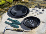 Gold Panning Kit, 254 mm and 355 mm Pans, 19 PCS Portable Prospecting Equipment Kit with Classifier V952-TJPTZ1014INC4MEVK001V0