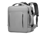 Grey Expandable Travel Laptop Backpack with USB Charging Port - Waterproof Nylon Business Bag with V888-ELOSUNG45057
