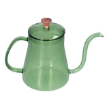 Coffee Kettle Glass Coffee Pot 600ML Coffee Drip Kettle Long Nozzle Kettle for Home KitchenGreen V1294-YM0714-3118210257812