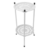 50cm Double Layer Plant Stand Iron Multifunctional Flower Rack Flower Shelf for Balcony Entryway V1294-YM0901-3111240020111