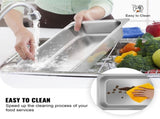 4 Pack Hotel Pan 3.7" Deep Steam Table Pan Full Size with Lid 20.8"L x 13"W Hotel Pan 22 Gauge V952-CP20X12X4YCTZ4001V0