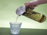 Glass Pitcher with Lid, Easy Clean and Heat Resistance Borosilicate Glass Jug for Hot or Cold Water, V1189-LWWAL-20260401-07292
