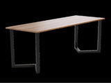 V Shaped Table Bench Desk Legs Retro Industrial Design Fully Welded - Black V63-835151