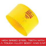 Starrett Fast Cut Straight Pitch Bi-Metal Hole Saw, 76 mm Diameter, Yellow V1202-V1-SRTFCH0300