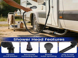 RV Shower Faucet Set with Handheld Showerhead and Hose, 4 Inch Metal Fixture for Camper Trailer, V1189-LC-LY-00125