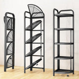 SOGA 2X 5 Tier Steel Triangular Corner Stand Multi-Functional Shelves Portable Storage Organizer KITCHENXY026X2