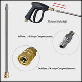 Pressure Washer Gutter Cleaner, 2 Rotary Turbo Nozzle Attachment, Attachment For Pressure Washer V1369-AZ3-W-09723