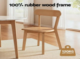Artiss 4x Dining Chairs Wooden Kitchen Accent Chair Cafe Lounge Rubber Wood DINC-L-RUB-WDX4