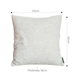 SOGA 2X 50cm Throw Pillow Off White Lumbar Embroidered Decorative Cover Stitch for Home Decor FRENCHCUSHION318X2