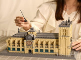 Notre-Dame Cathedral of Paris Mini Building Blocks Model Iconic Gothic Landmark for Home Display, V1107-CS-BLSMYMX
