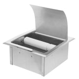 Plated Silver Wall Mounted Toilet Paper Holder with Sleek Stainless Steel Design V1369-AZ3-W-20687