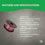 300m Boundary Wire - Solid Copper Dog Fence Underground Invisible Red Cable V238-SUPDZ-28406858055760