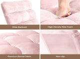 Artiss 2PCS Floor Lounge Sofa Bed Flannel Fabric Pink FLOOR-SBL-M193-S-PKX2