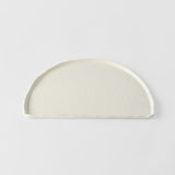 Half Moon Plate 27cm Ivory White Glaze V637-C7627