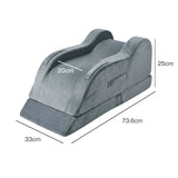 DreamZ Leg Elevation Pillow After Surgery Gel Memory Foam Single Leg Grey PILO1028-S-AU