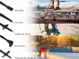 Mountaineering Walking Poles, Adjustable Trekking Poles with Anti-Shock Function, Ultralight & V1189-LC-RY-00317