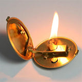Compact Round Kerosene Lighter, Vintage Trench Windproof Copper/Brass Lighter, Refillable V1188-YT-A-2022