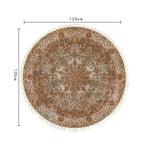 SOGA 120cm Mandala Pattern Circle Area Rugs for Living Room Lounge, Anti-slip Doormat, Home Decor CARPETYH24