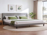 Artiss King Bed Frame with Adjustable Headboard, Grey, 300kg Capacity BFRAME-H-VERA-K-CA-AB