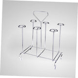 Glass Cup Storage Holder Wine Glass Holder Silver Display Rack for Restaurants Kitchen 1Pcs Back to V1370-AZ4-15330
