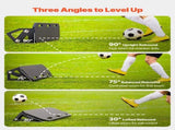 Soccer Rebounder Board, 1000 x 300 mm Portable Soccer Rebound Wall, HDPE Sports Kick Back Trainer, 3 V952-ZQHDBHDPEL40FASLS001V0