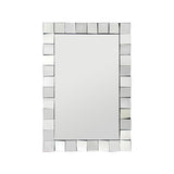 Wall Mirror MDF Silver Mirror Clear Image Rectangular Shape MRR-08 V43-MRR-08