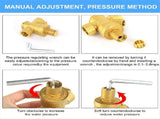 Water Regulator 3/4In with Gauge, Adjustable Water Reducing Valve for Water V1370-AZ4-08070
