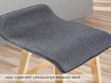 4X Wooden Bar Stool Dining Chair Fabric SOPHIA 74cm GREY V274-FT-WBSFAB-84GY4