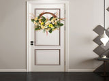 Artificial Wild Chrysanthemum Half Wreath Easter Decorative Wreaths for Home Front Door Decoration V1294-YM0714-211222XU04-2