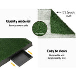 i.Pet Pet Training Pad Dog Potty Toilet Large Portable With Tray Grass 2 Mats PET-PAD-GRASSX2