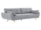 Elle Button-Tufted Fabric Sofa Bed with Cushions by Sarantino Light Grey SOFA-M1910-LNN-LGY