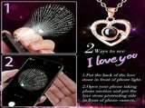 A Hundred Languages Heart-Shaped Projection Necklace Set, rose gold-plated with zirconia inlay, V1232-XXMGXLPG001