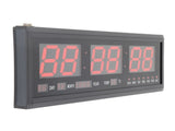Large Digital Big Jumbo LED Wall Timer Alarm Battery Clock With Calendar Temperature V1294-YM0901-DE-09EXJ45201