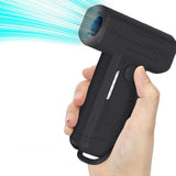 2-in-1 Electric Air Duster 130000 RPM Mini Blower with LED Light for Camping Home Car Black V1263-JX-7126-3