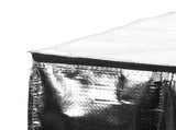 Grocery Bag On Wheels Collapsible Shopping Grocery Bag with Wheels for Laundry Camping Moving Silver V1294-YM0901-3117250215311