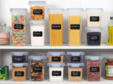 24-Pack Airtight Storage Containers for Organized Pantry, Transparent with Labels V1237-ZY-506-0023