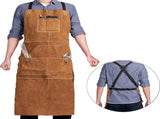Apron - BBQ apron - BBQ apron leather men - Unisex - Gift - Apron for Women and Men - Adjustable V1188-NK-BOL-109