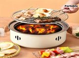 Portable mini tabletop barbecue grill, made of stainless steel, includes a grill mesh, designed for V1232-BXSSKL001