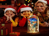 Red & Silver Butterfly Flower Lamp - Decorative LED Table Lamp for Romantic Ambiance V1192-D28